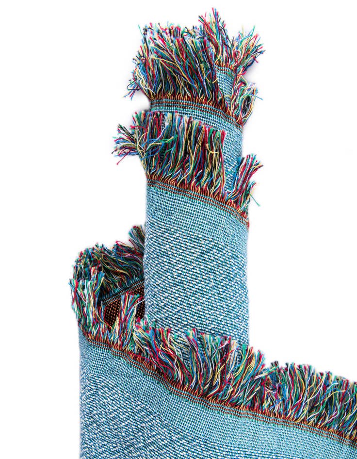 Detail image of 4' 6 x 6' Dream Couch Teal Throw Blanket