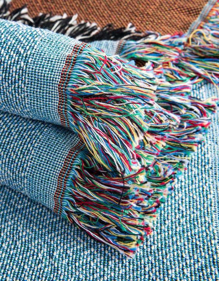 Detail image of 4' 6 x 6' Dream Couch Teal Throw Blanket