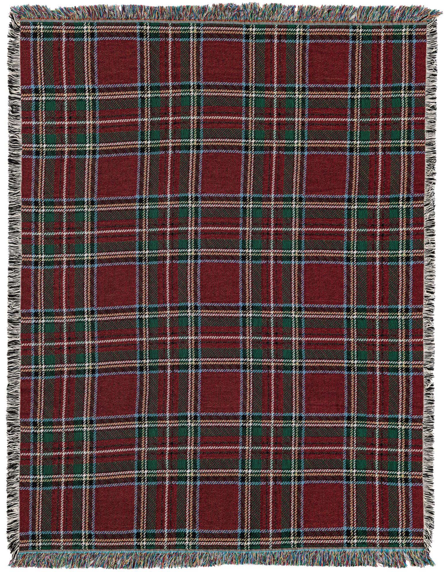 Primary image 4' 6 x 6' Stewart Royal Plaid Throw Blanket