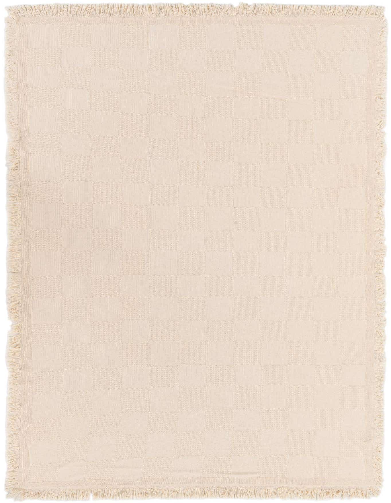 Primary image 4' 6 x 6' Classic Natural Throw Blanket