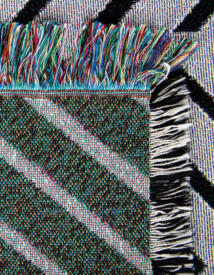 Detail image of 4' 6 x 6' Geometric Lines 1 Throw Blanket