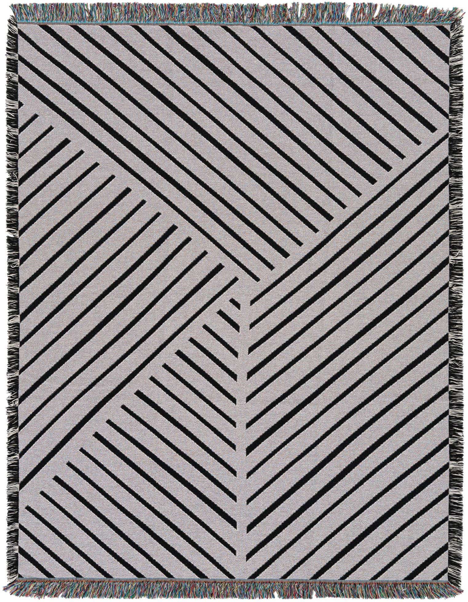 Primary image 4' 6 x 6' Geometric Lines 1 Throw Blanket