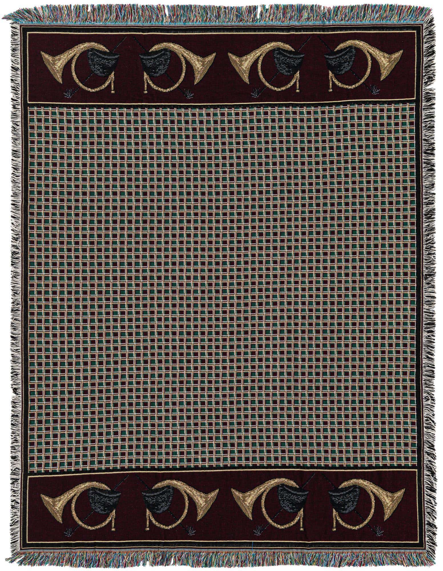 4' 6 x 6' Hunters Pace Equestrian Decor Throw Blanket