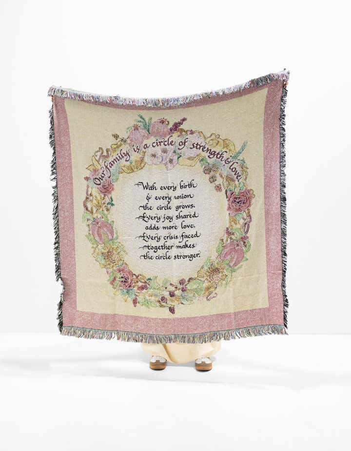 4' 6 x 4' 9 Our Family Small Throw Blanket