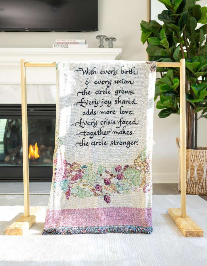 4' 6 x 4' 9 Our Family Small Throw Blanket