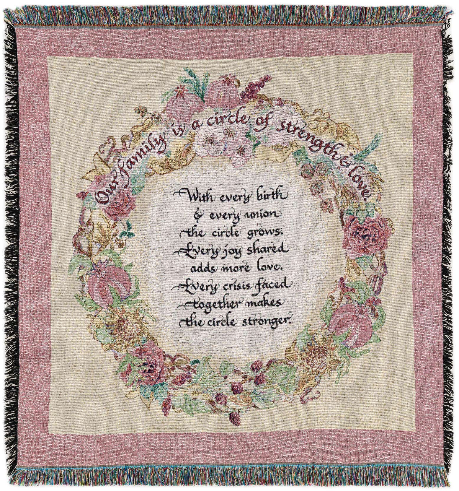 4' 6 x 4' 9 Our Family Small Throw Blanket