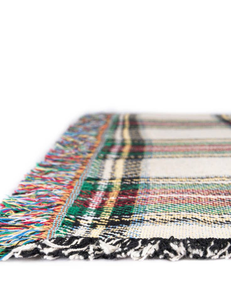 Detail image of 4' 6 x 6' Stewart Dress Plaid Tartan Throw Blanket