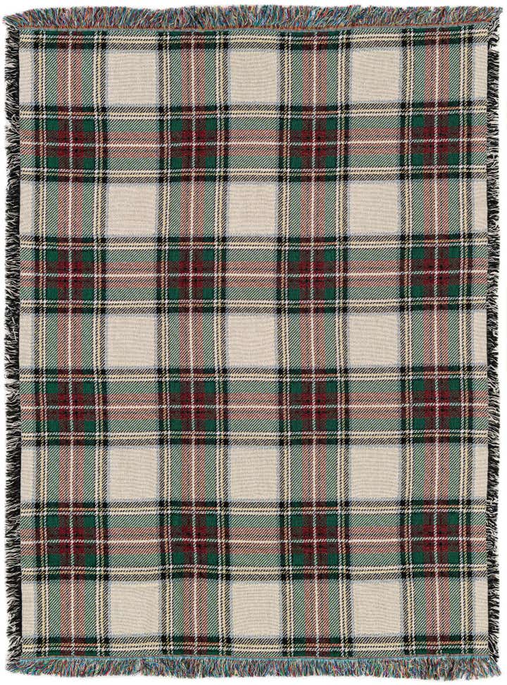 4' 6 x 6' Stewart Dress Plaid Tartan Throw Blanket