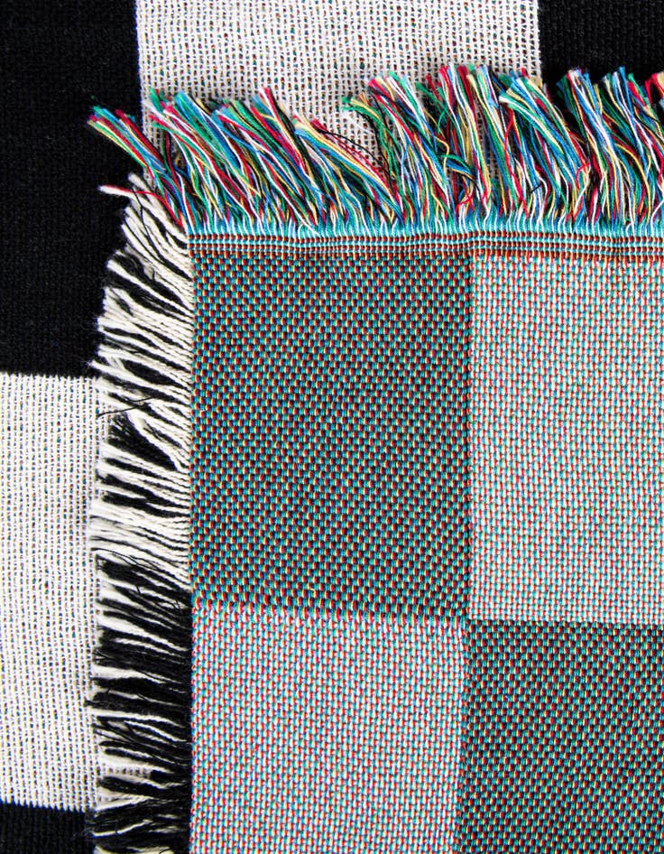 Detail image of 4' 6 x 6' Racing Check Throw Blanket