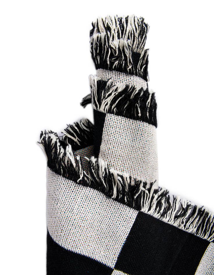 Detail image of 4' 6 x 6' Racing Check Throw Blanket