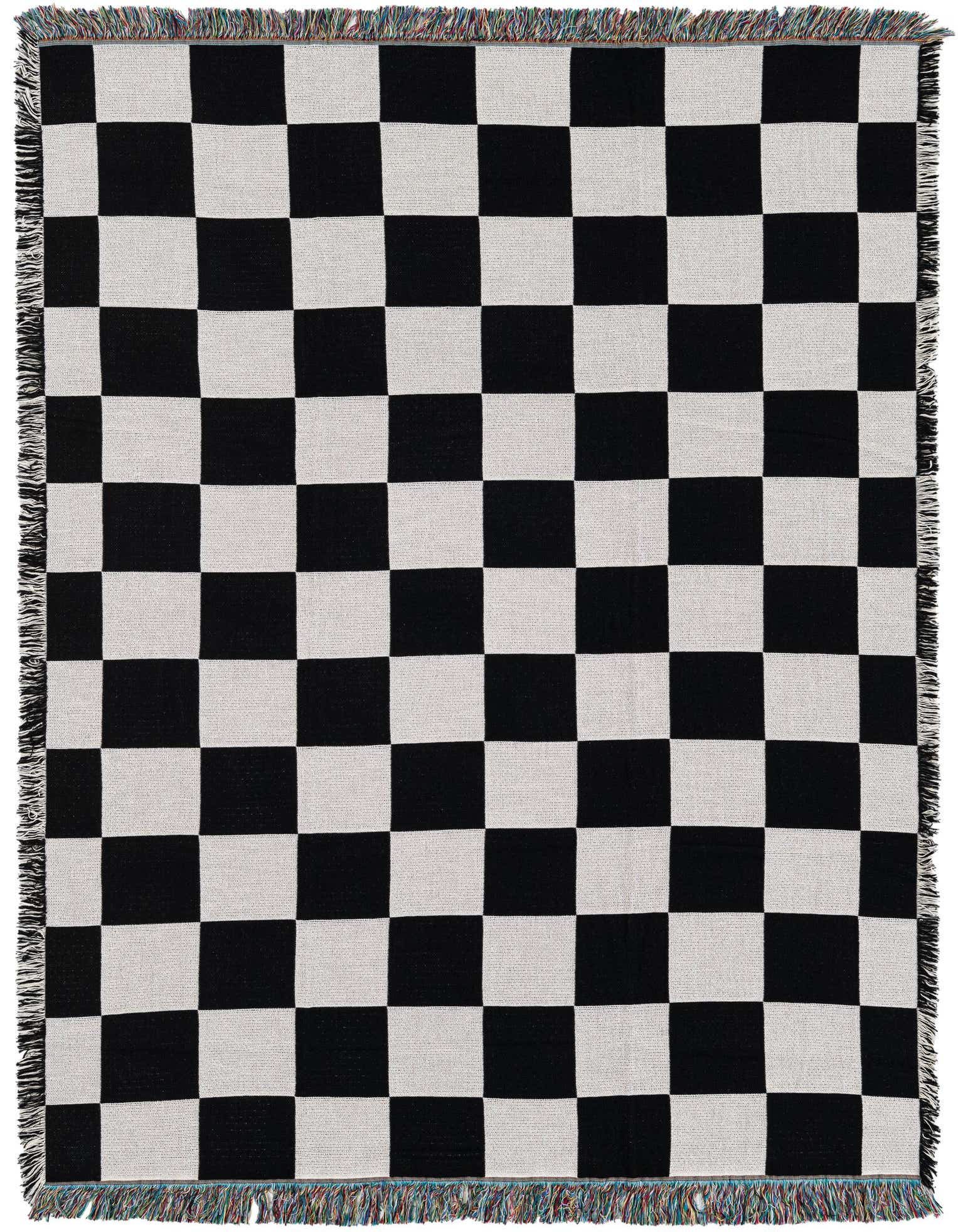 Primary image 4' 6 x 6' Racing Check Throw Blanket