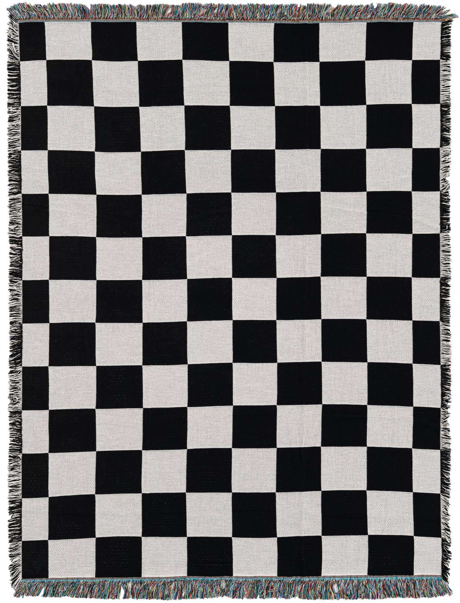 4' 6 x 6' Racing Check Throw Blanket