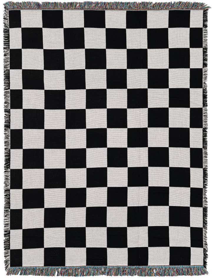 4' 6 x 6' Racing Check Throw Blanket