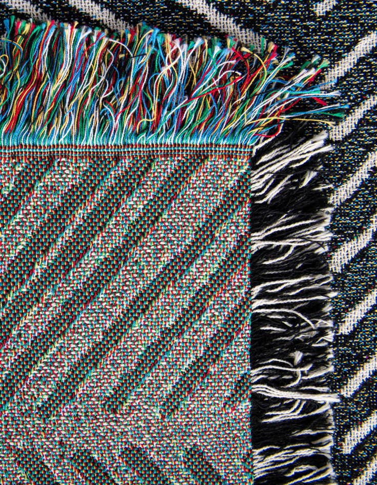 Detail image of 4' 6 x 6' Modern Monochrome Throw Blanket