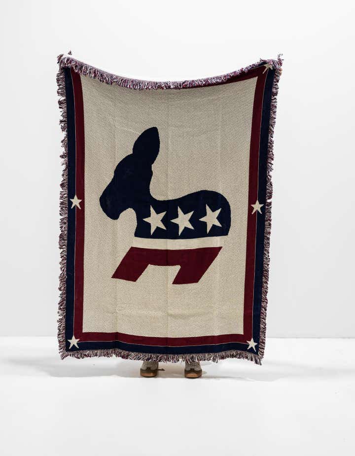 4' 6 x 6' Democratic Logo Throw Blanket