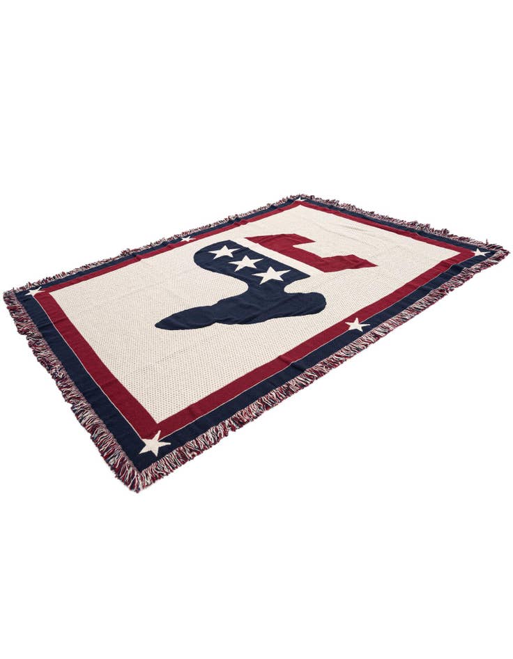 Detail image of 4' 6 x 6' Democratic Logo Throw Blanket
