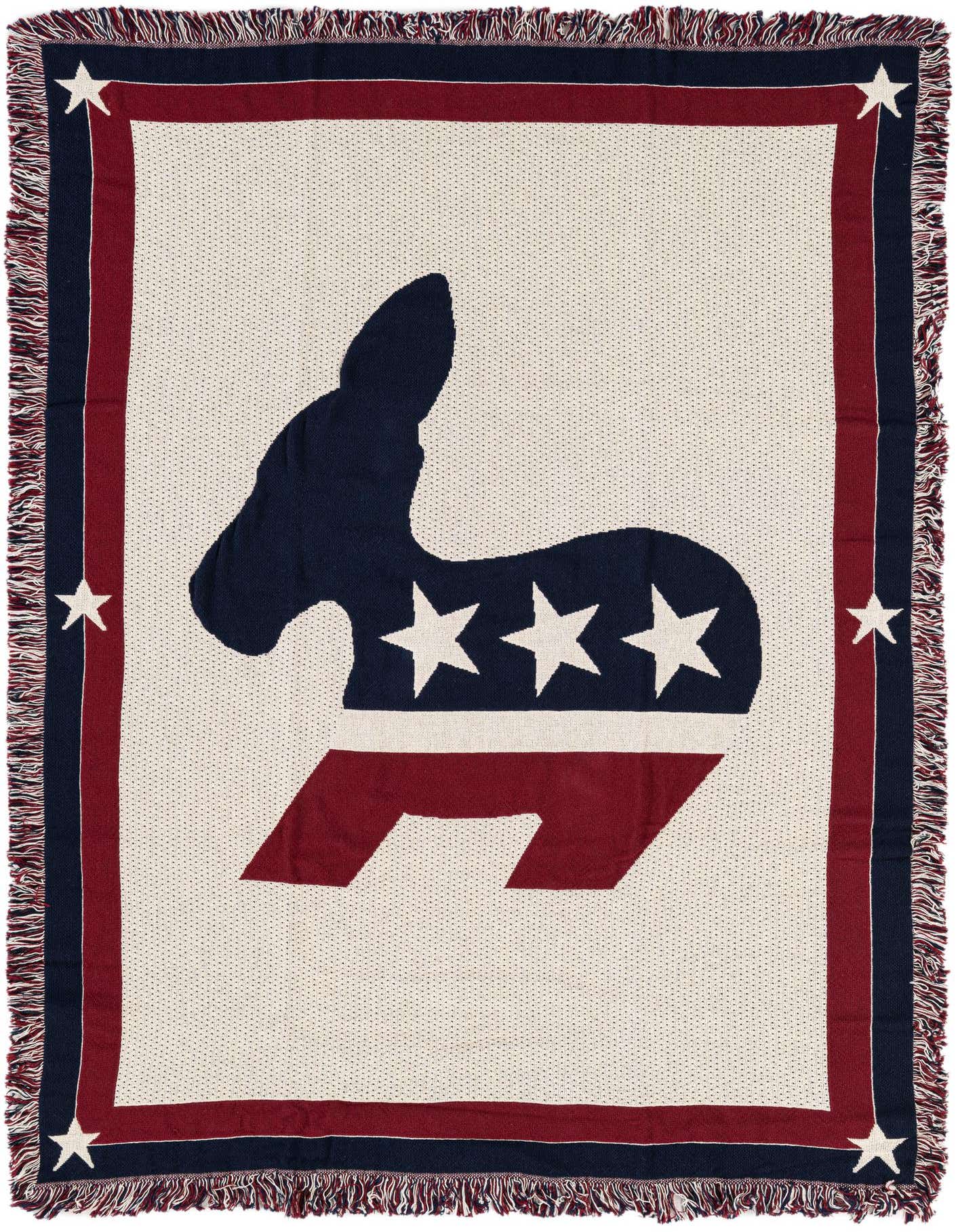 Primary image 4' 6 x 6' Democratic Logo Throw Blanket