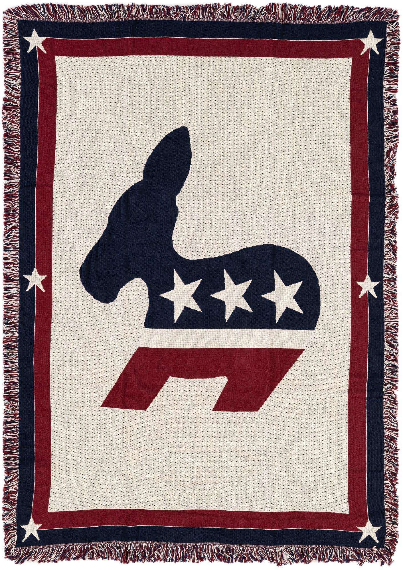 4' 6 x 6' Democratic Logo Throw Blanket