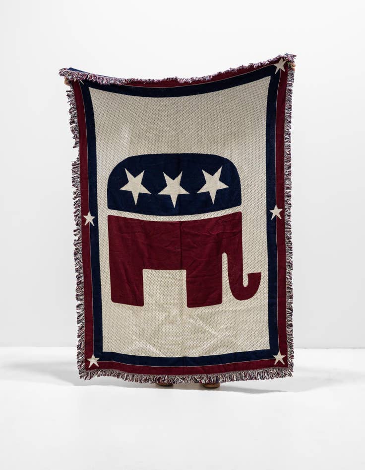 Detail image of 4' x 5' 9 Republican Logo Throw Blanket