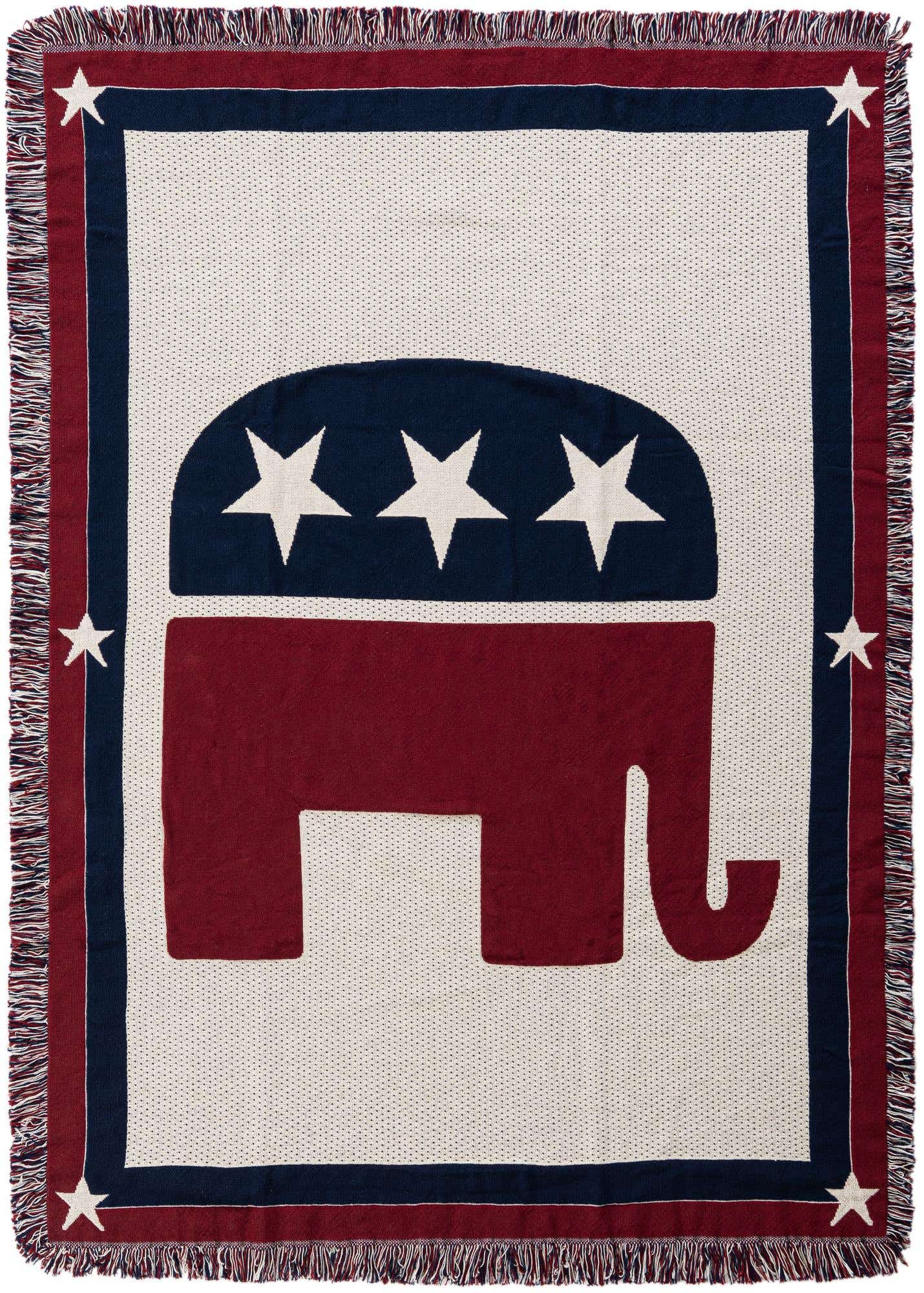 Primary image 4' x 5' 9 Republican Logo Throw Blanket
