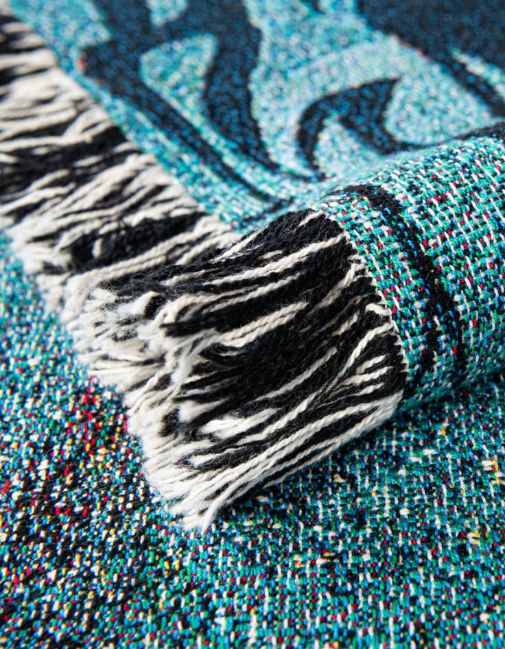 Detail image of 4' 6 x 6' US Navy Seal Skeleton Throw Blanket