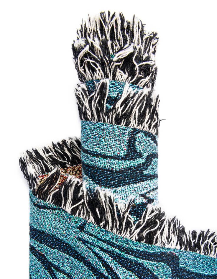 Detail image of 4' 6 x 6' US Navy Seal Skeleton Throw Blanket