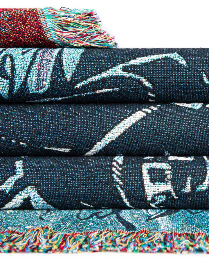 4' 6 x 6' US Navy Seal Skeleton Throw Blanket