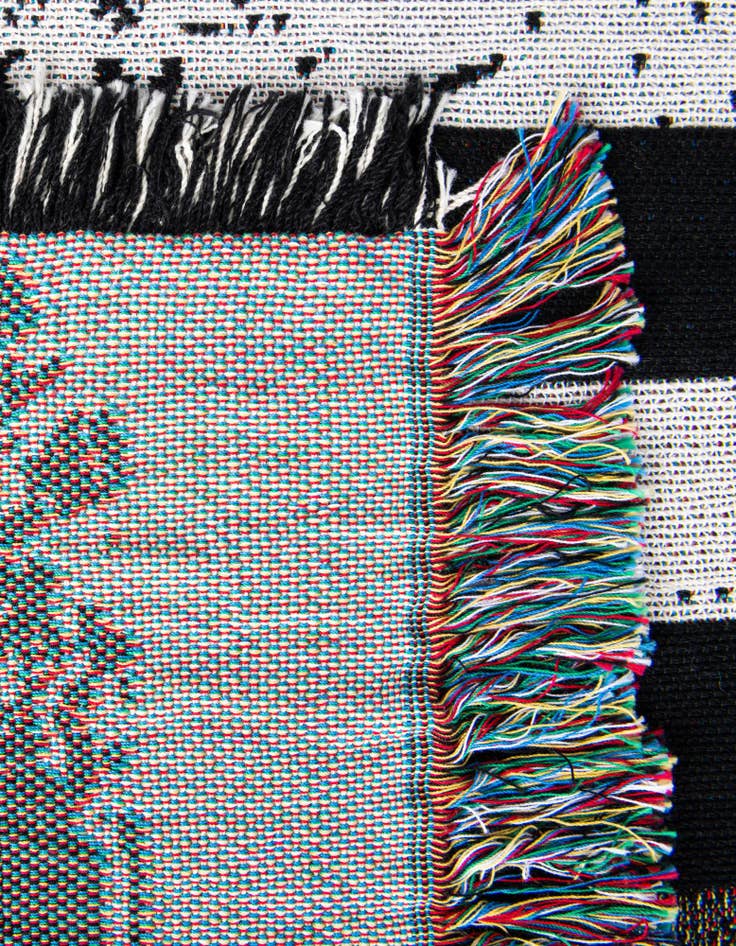 Detail image of 4' 6 x 6' Camo Stripe Flag Throw Blanket