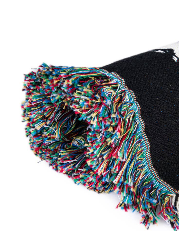 Detail image of 4' 6 x 6' Camo Stripe Flag Throw Blanket