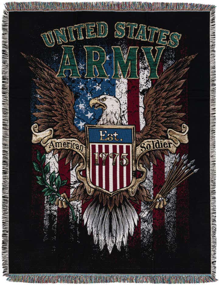 135cm x 185cm Army Strong Throw Blanket