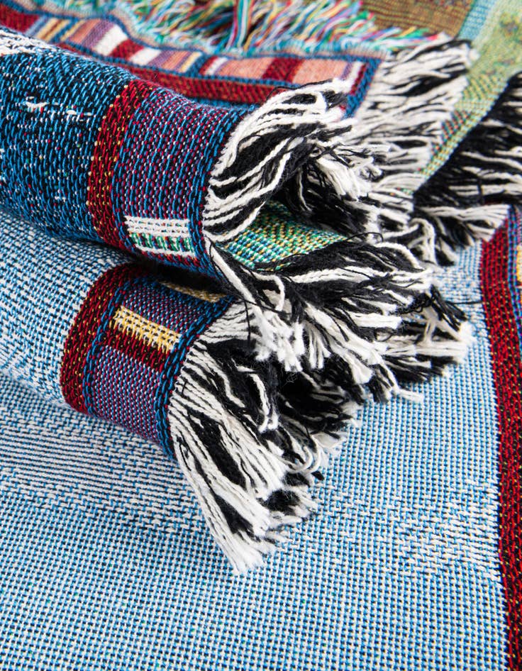 Detail image of 4' 6 x 6' Land Sea Air Marine Corps Throw Blanket