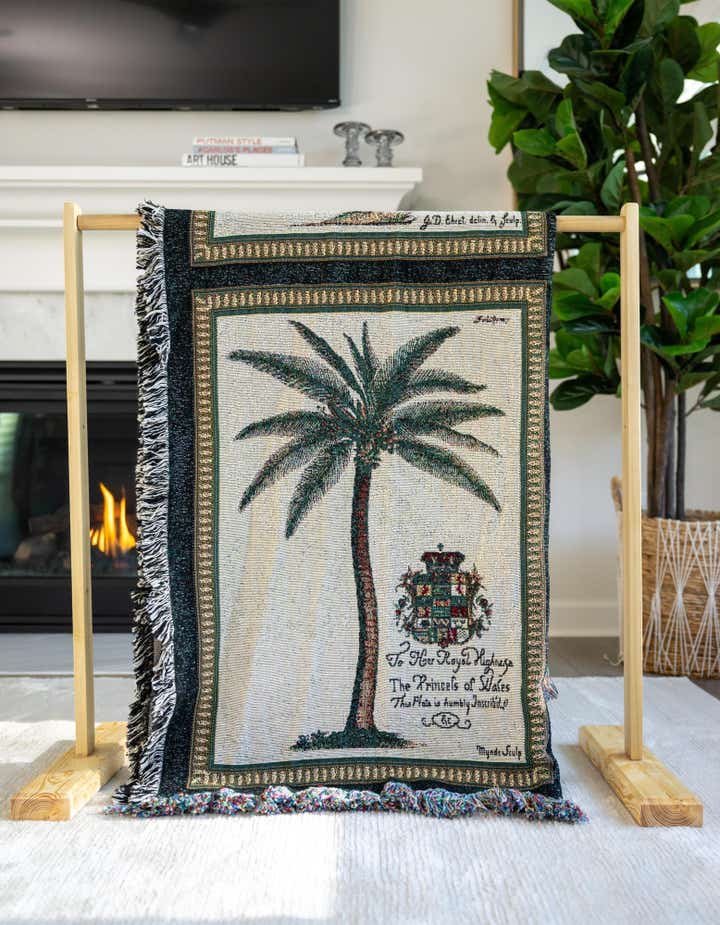 135cm x 185cm Royal Palms Throw Blanket