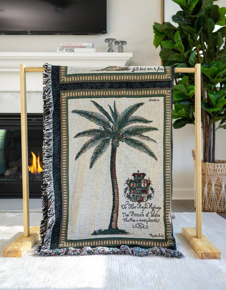 Detail image of 4' 6 x 6' Royal Palms Throw Blanket