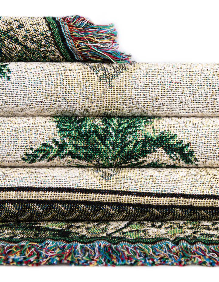 135cm x 185cm Colonial Palms Kuscheldecke