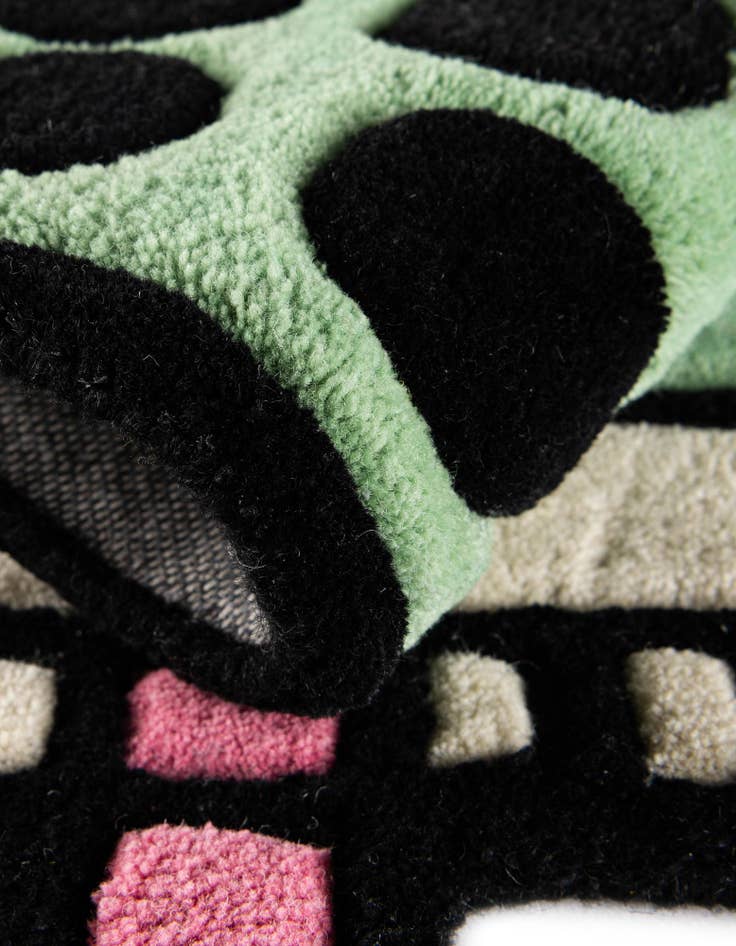 Detail image of 1' 7 x 3' 1 Happy Rugs Boba Tea Wool Freeform Mat