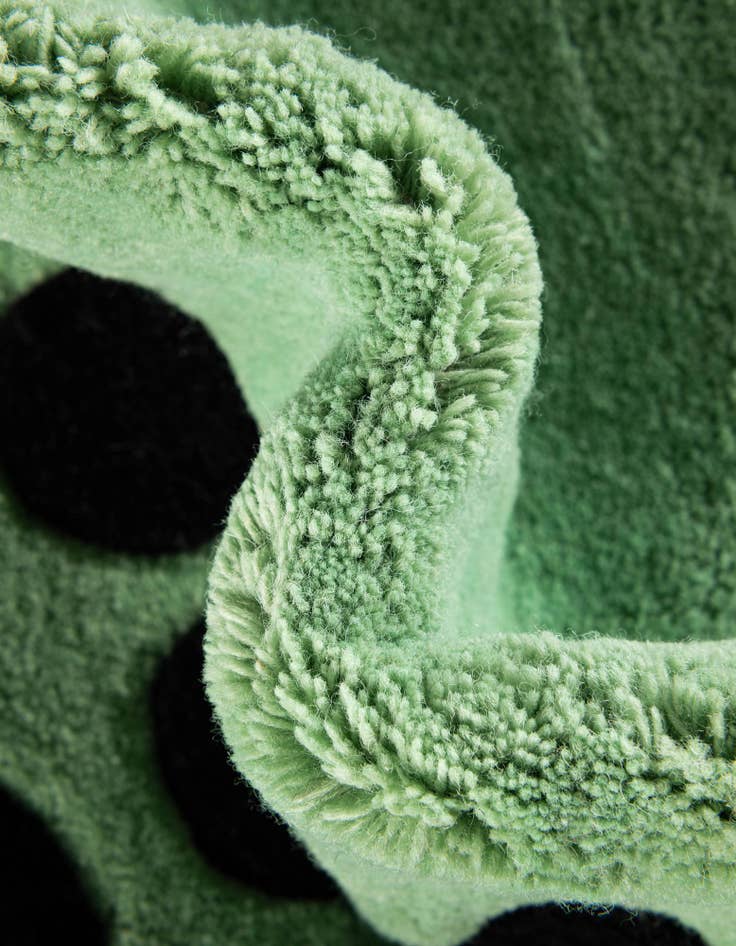 Detail image of 1' 7 x 3' 1 Happy Rugs Boba Tea Wool Freeform Mat