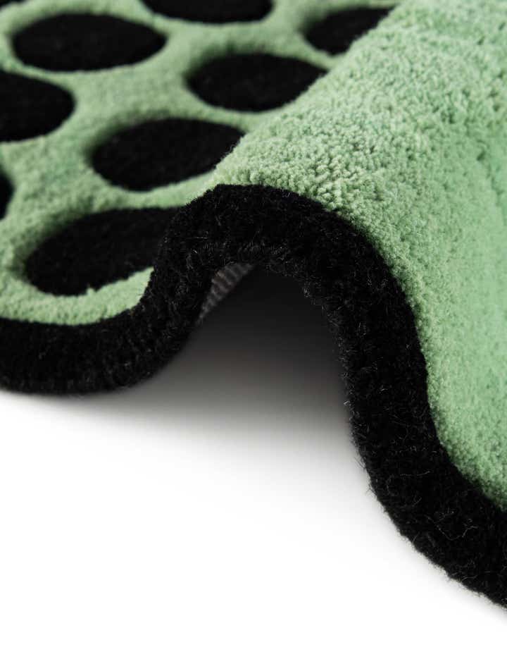 1' 7 x 3' 1 Happy Rugs Boba Tea Wool Freeform Mat