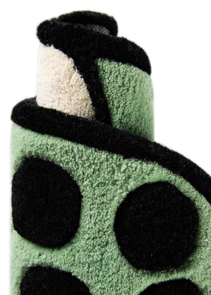 1' 7 x 3' 1 Happy Rugs Boba Tea Wool Freeform Mat