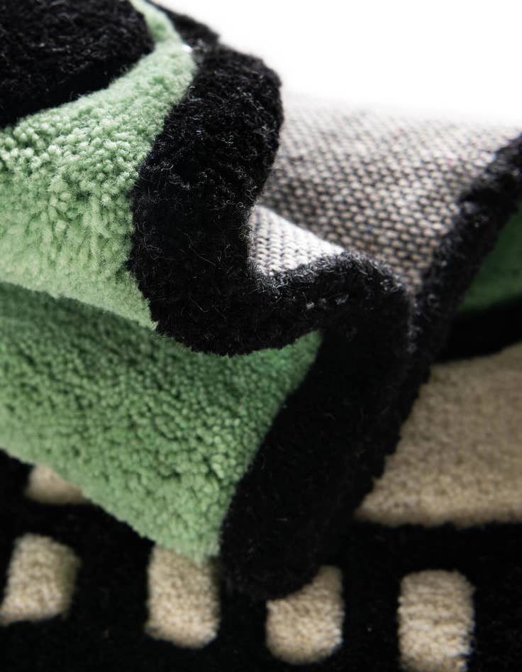 Detail image of 1' 7 x 3' 1 Happy Rugs Boba Tea Wool Freeform Mat