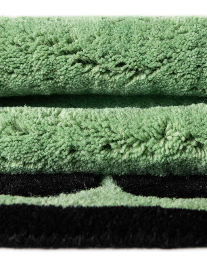 1' 7 x 3' 1 Happy Rugs Boba Tea Wool Freeform Mat