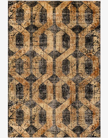 6' x 9' Acadia · Geometric rug, blue
