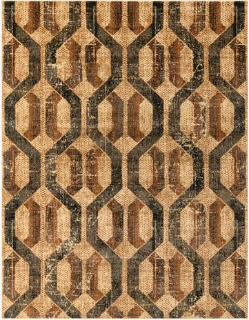 Acadia · Geometric lattice rug, beige and brown
