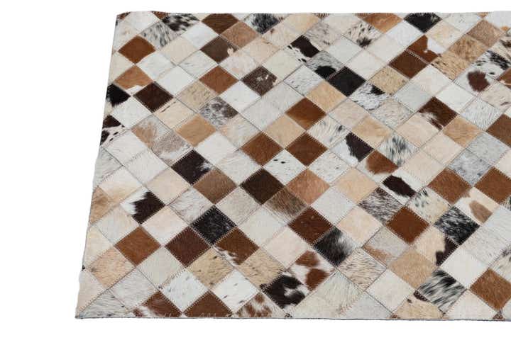 2' x 3' Cowhide Leather Rug