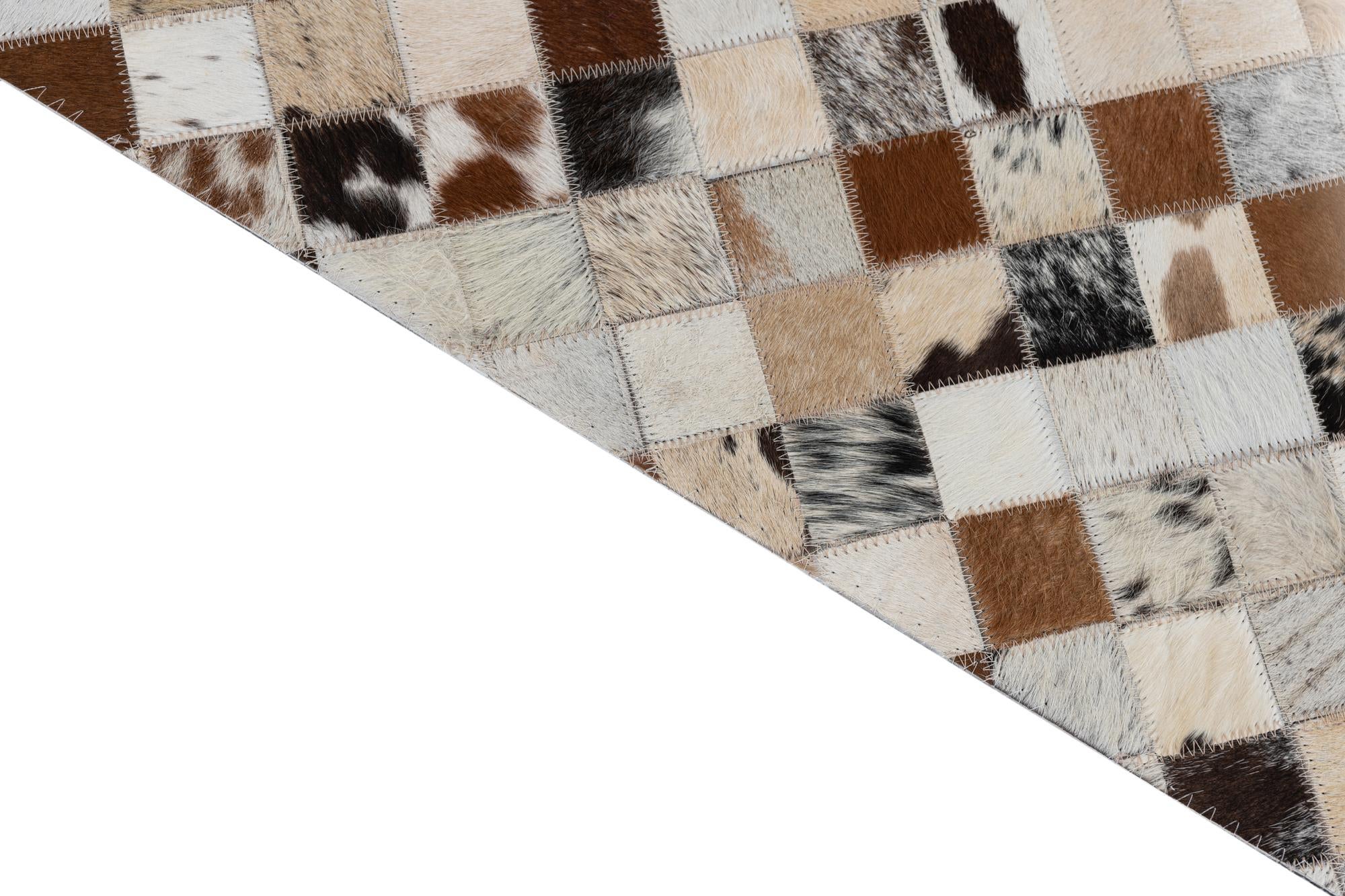 2' x 3' Cowhide Leather Rug