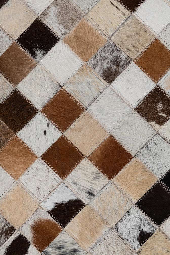 2' x 3' Cowhide Leather Rug