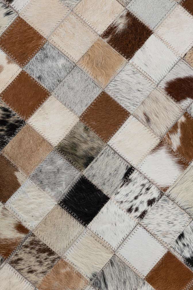 2' x 3' Cowhide Leather Rug