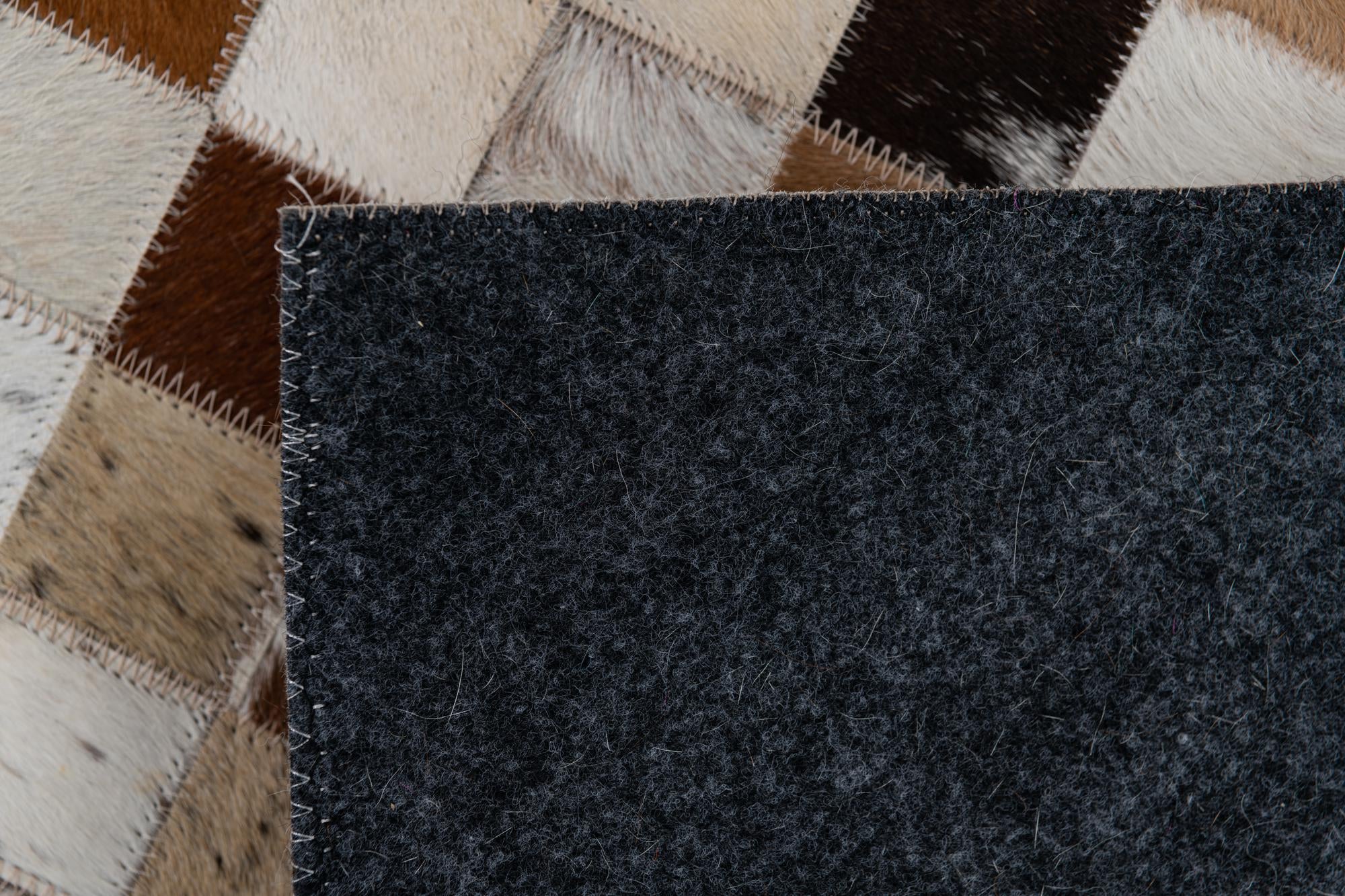 2' x 3' Cowhide Leather Rug