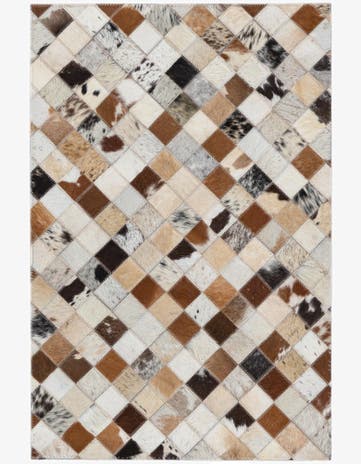 2' x 3' Cowhide Leather Rug