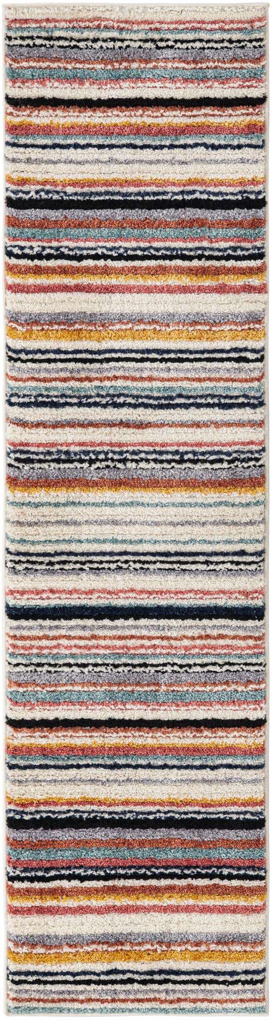 2' x 7' 10 Agnes · Striped rug, ivory