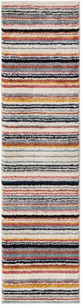 2' x 7' 10 Agnes · Striped rug, ivory